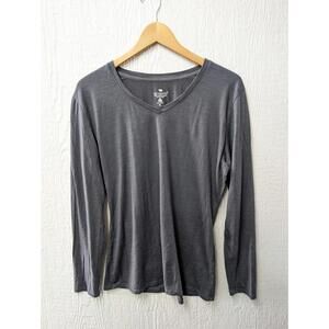 Segments 100% Merino Wool Long Sleeve Top Shirt Gray Hiking Base Layer Size XL